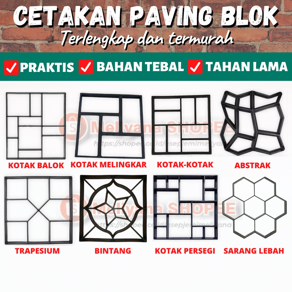 Cetakan Paving Block DIY Paving Blok Mudah Praktis Cetakan Jalan Teras