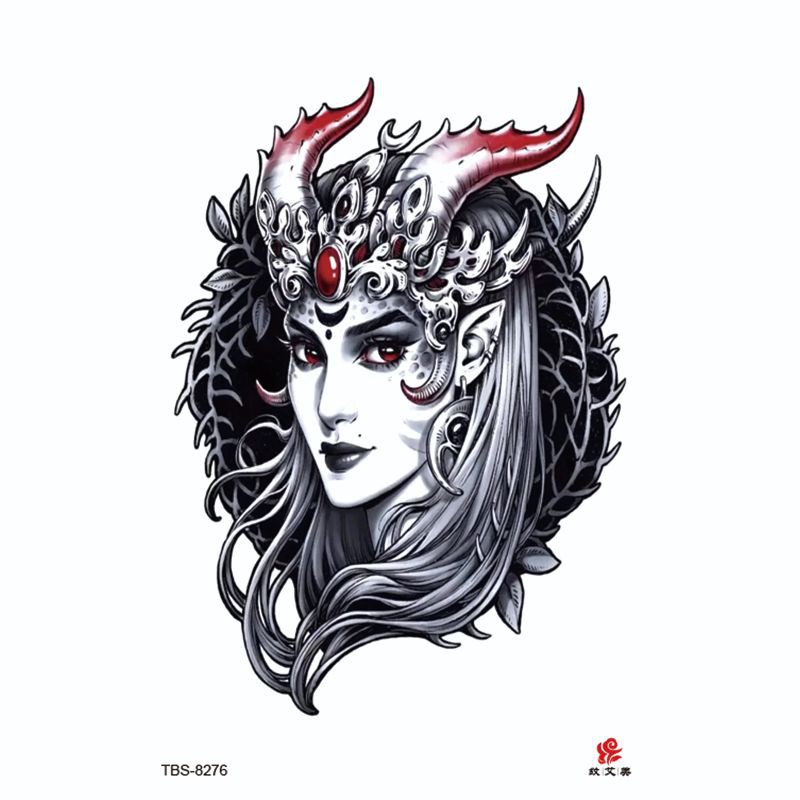 Tatto temporer TBS Baru Ukiyo-e Geisha Fashion Khusus Buatan Tato Lengan Setengah Air MODEL TBS-8276