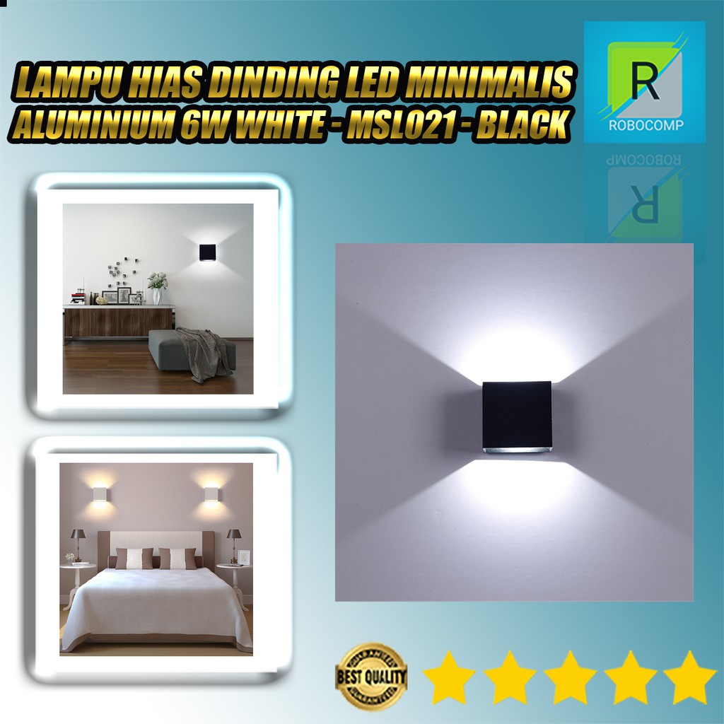 Lampu Hias Dinding LED Minimalis Aluminium 6W White Feimefeiyou