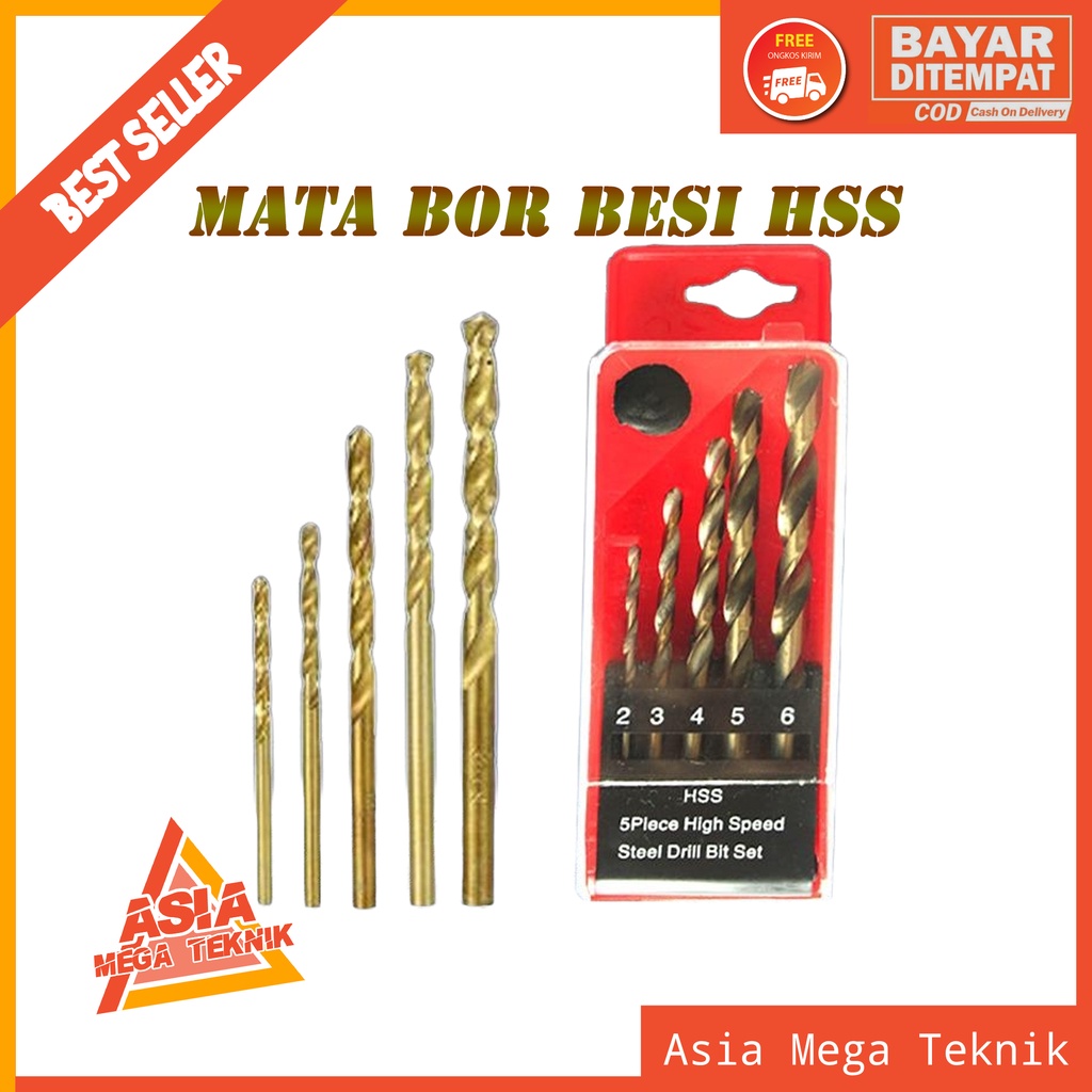 Jual Promo Paket Mata Bor Kayu Dan Beton 8PCS 3 -10MM AUGER BIT Yukido 8PCS  3 -10MM Wood Drill COD | Shopee Indonesia