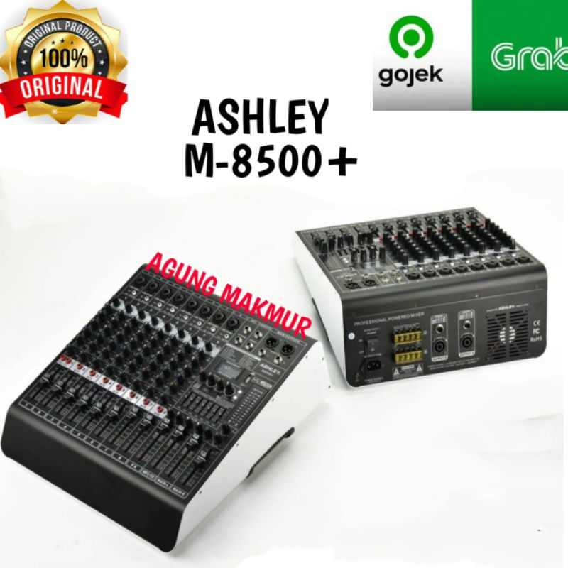 POWER MIXER ASHLEY M 8500+ 8 CHANNEL ORIGINAL / Power Mixer Ashley M8500+ / ASHLEY M-8500 +