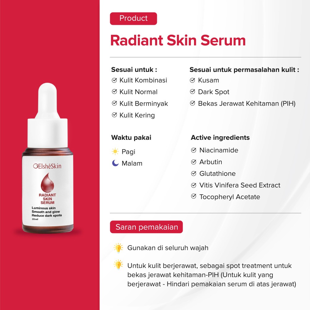 Elsheskin Radiant Skin Serum Original 100%