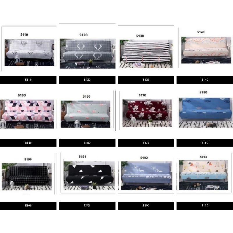 SEETM44 COVER SOFA BED MOTIF COVER SOFA SARUNG SOFA BED ELASTIS COVER SOFA INOAC IFORMA SOFA TAMU FASIA - Cover SOFA BED Sarung SOFA BED stretch elastis NAVY RECTANGLE cover (sarung sofa bed)hanya sarung nya ✅BISA COD✅ COVER SOFA BED ELASTIS / SARUNG sofa