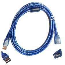 AFW5 | KABEL USB 2.0 MALE TO FEMALE WEBSONG 5 M / KABEL PERPANJANGAN USB (BLUE TRANSPARANT)