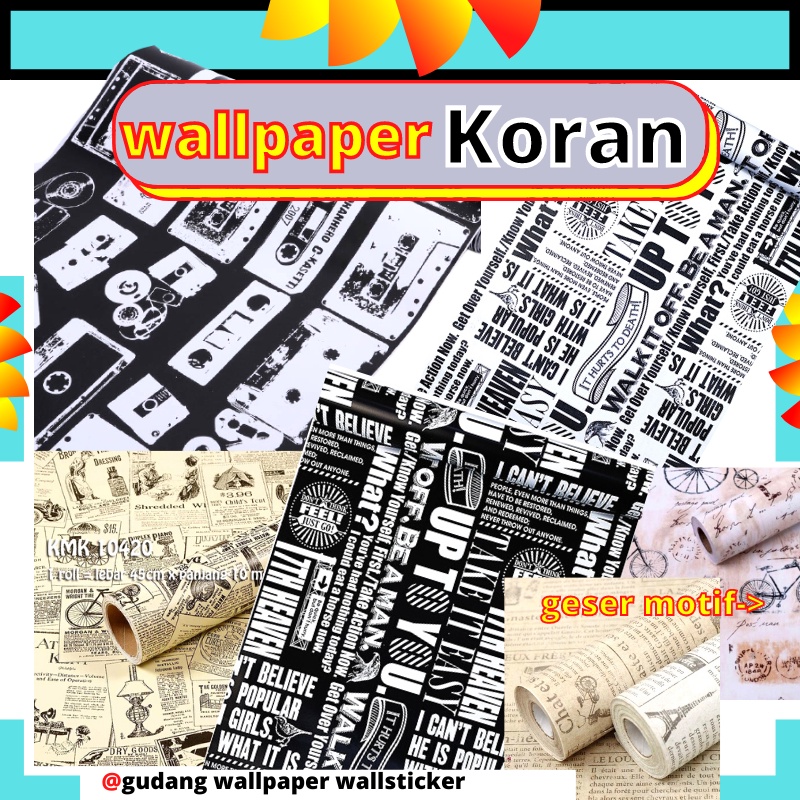 WALLPAPER KORAN WALPAPER WALLPEPER MOTIF RETRO VINTAGE CAFE KASET SEPEDA WALL NEWS PAPER STIKER STICKER SETIKER DINDING TEMBOK DEKORASI RUMAH DEKOR LEMARI MEJA HITAM PUTIH KORAN NEWSPAPER KOREA DECOR RUANG KAMAR TIDUR WELPEPER SAPI AESTHETIC MURAH