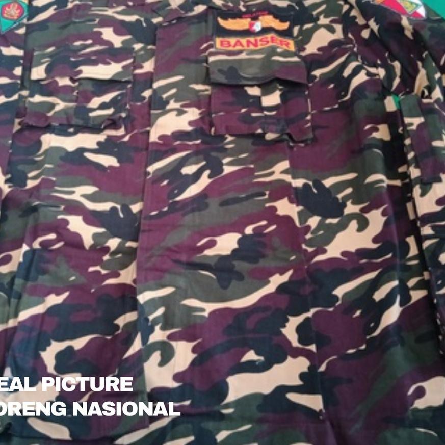 ♫Recommended 12.12♫ ★★ P1B Baju PDL Banser Loreng Nasional Nato Terbaru Anti Luntur Katun Twill Terl