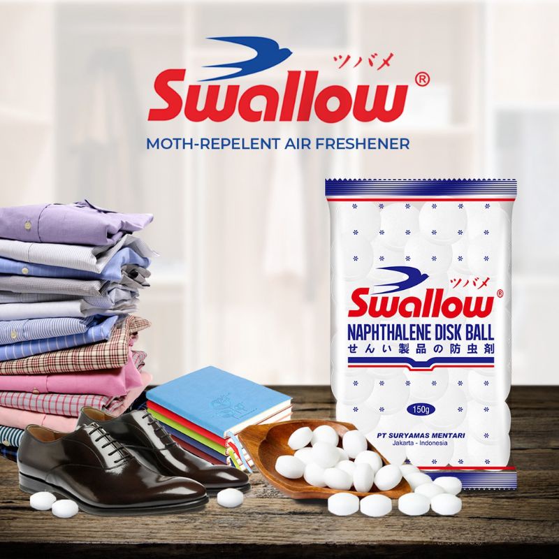 Swallow Napthalene 150 gr Kamper Butir Putih Termurah