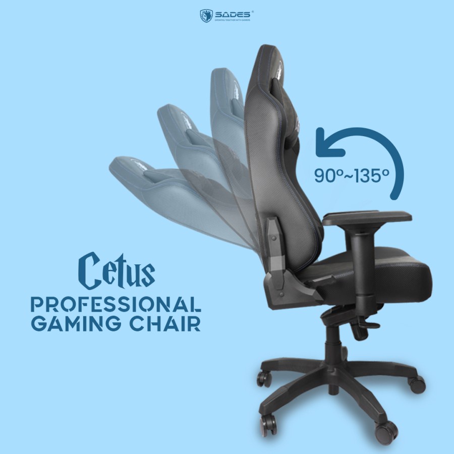 Sades Cetus Professional 4D Arm Rest Frog Mechanism - Gaming Chair