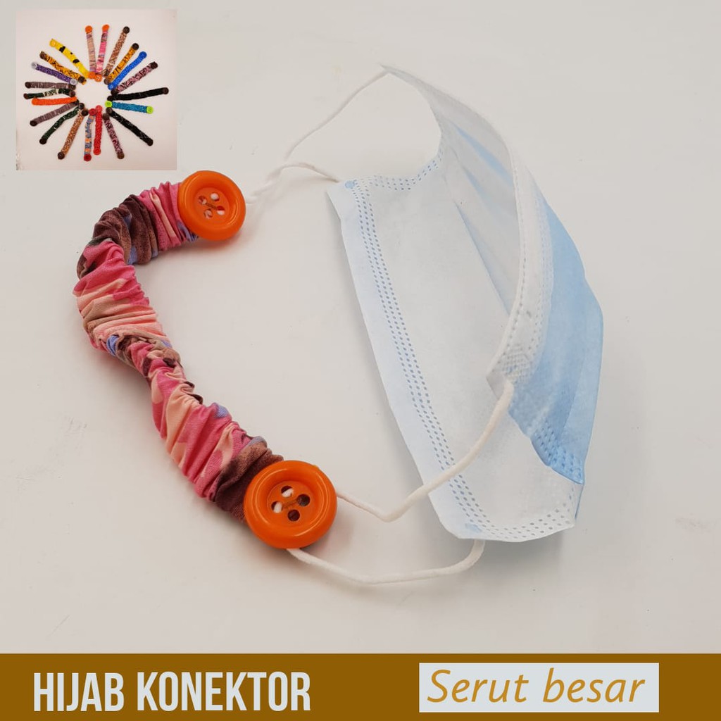 Konektor Masker Hijab/ Pengait Tali Masker Hijab/ Sambungan tali Masker/Penyambung tali masker Hijab