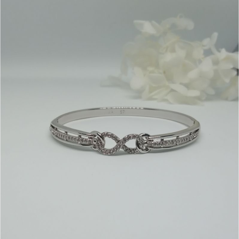 Xuping Gelang Bangle Infinity Silver