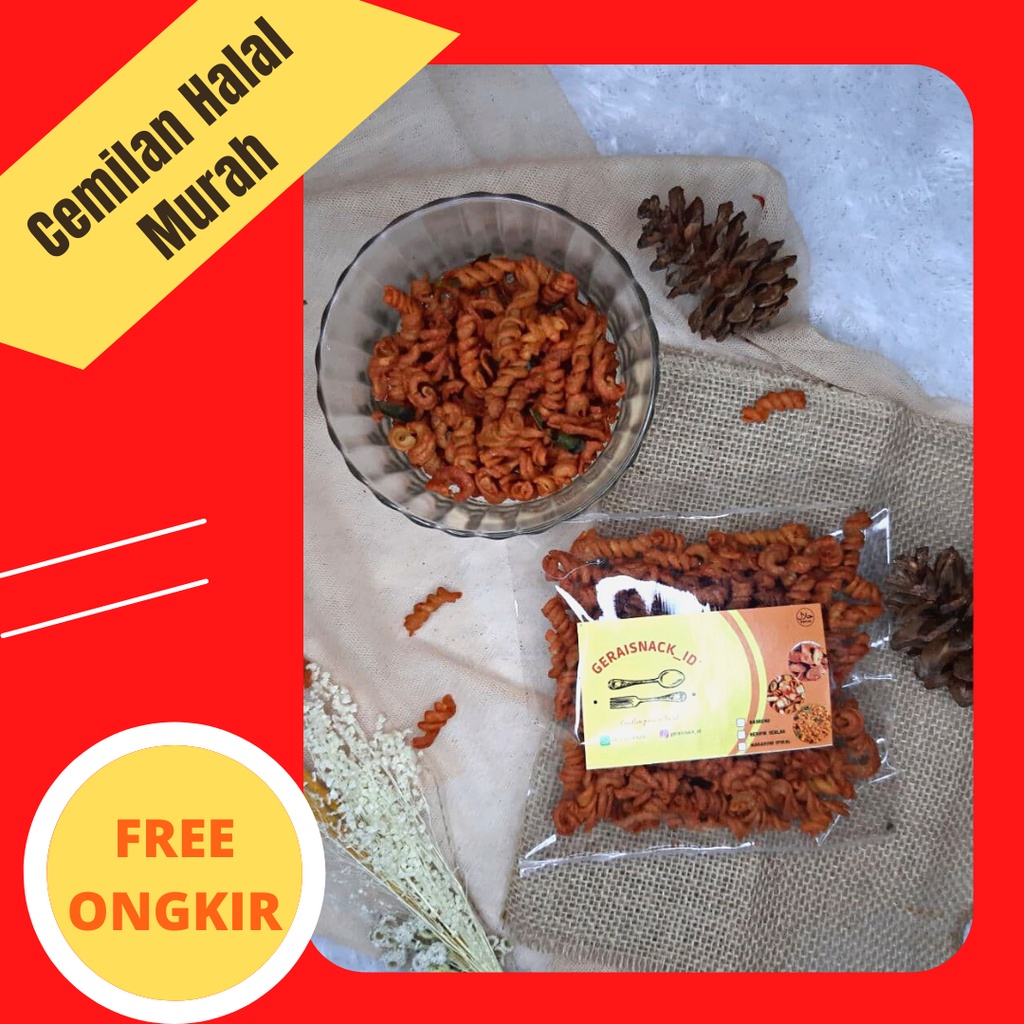 

150 gram Makaroni spiral daun jeruk balado