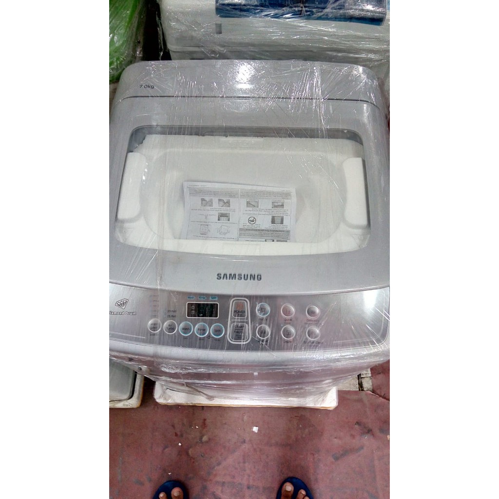Mesin cuci 1 tabung Samsung otomatis WA80H400 Diamond Drum 8KG
