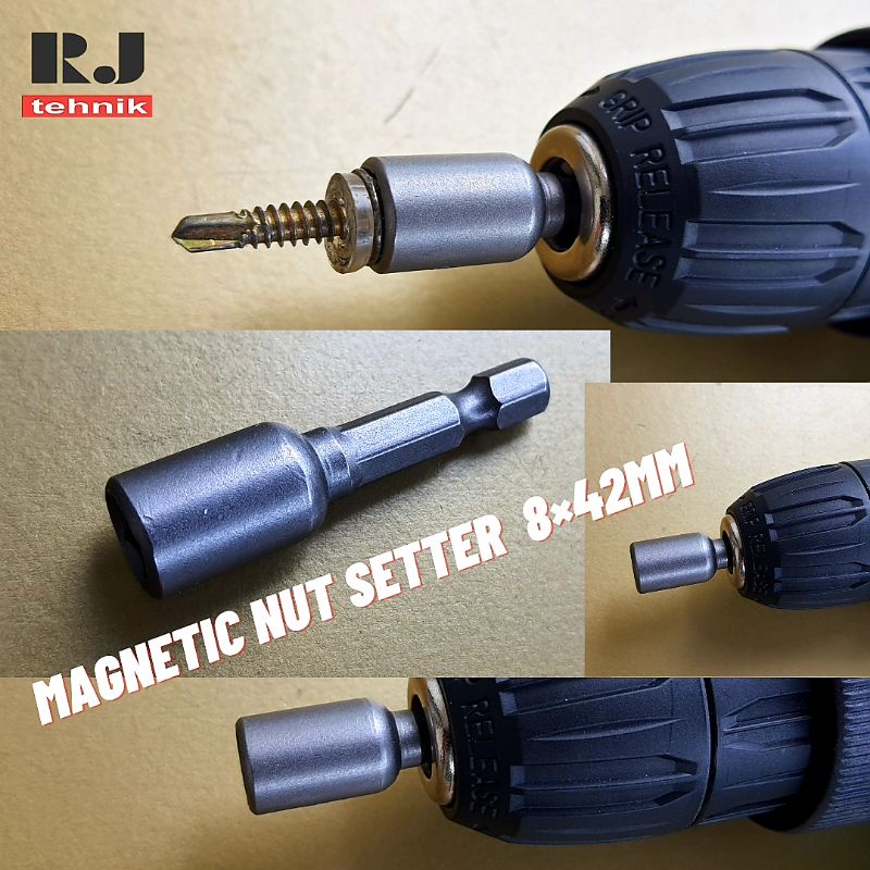 Mata Roofing Bor Magnet Nut Setter 8mm Magnet Adjuster 42mm
