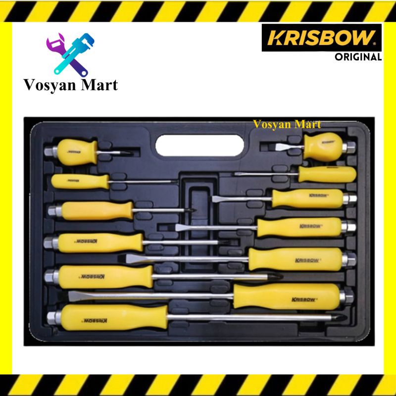 Krisbow Obeng Set 12 Pcs || Obeng Mekanik Krisbow || Obeng Pukul Krisbow