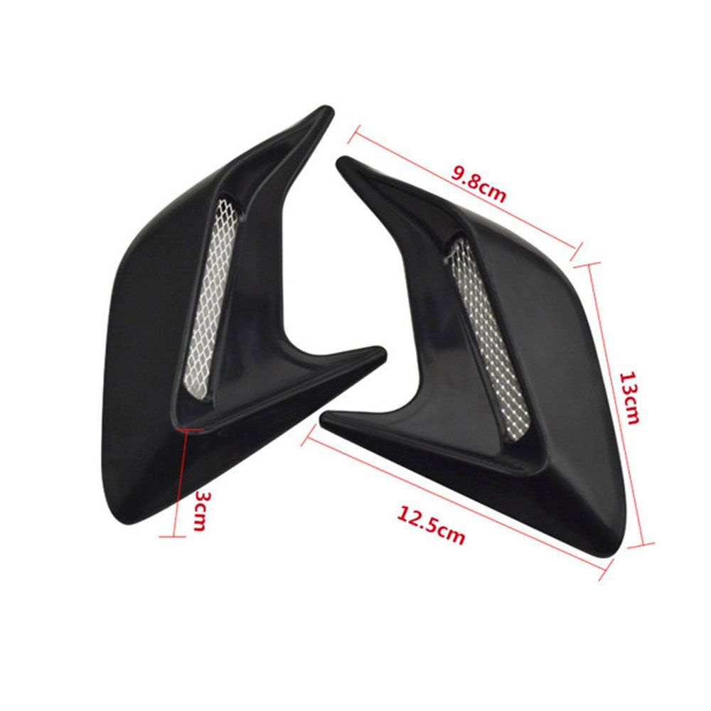 TOP 1 pair Modification Side Vent Hood Air Inlet Car Stickers Auto Air Flow Intake Shark Gill Decoration Simulation/Multicolor