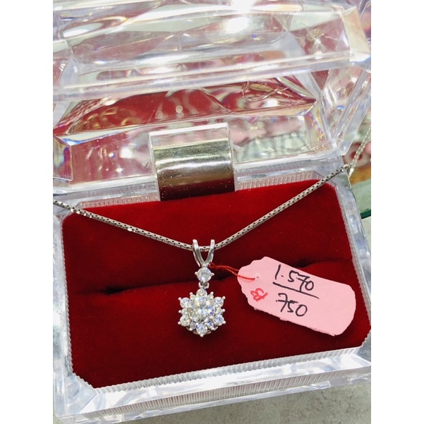 Liontin permata emas asli 750/17k