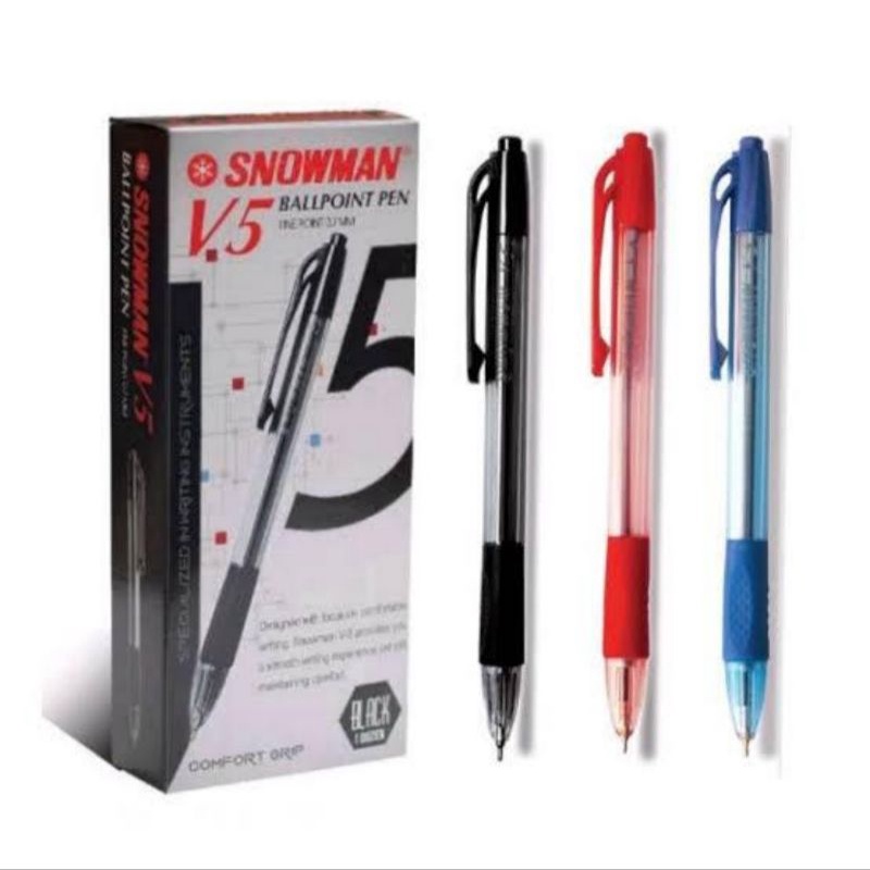 

Bolpoint Pulpen Snowman V5 0.7mm (12 pcs)