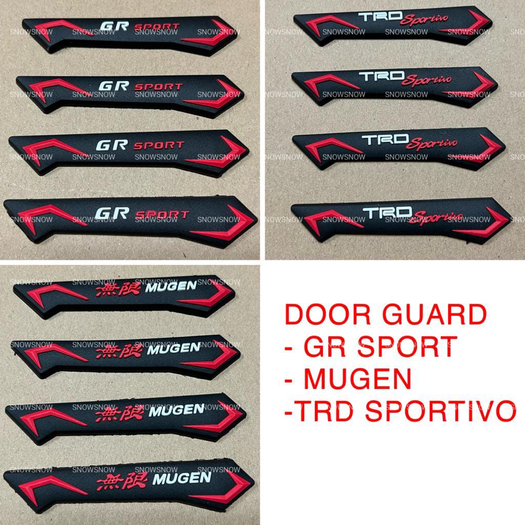 Door Guard Pelindung Pintu Mobil Universal GR SPORT MUGEN TRD Hitam