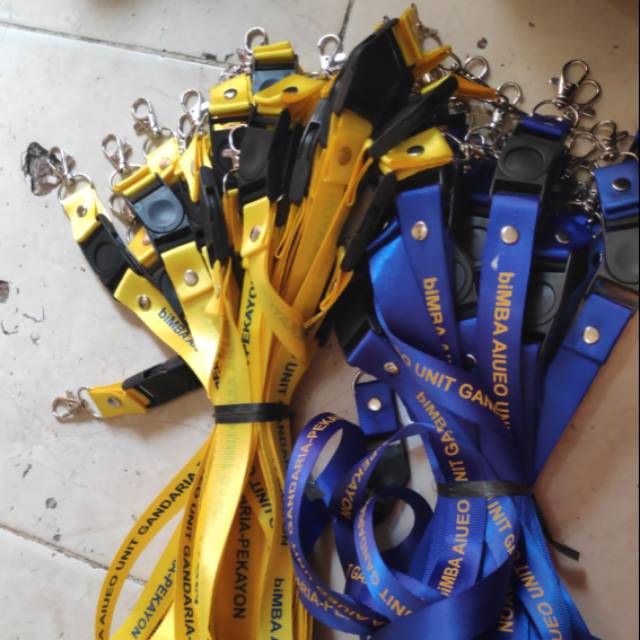 

Tali lanyard id card 2 cm sablon minim 50 Pcs