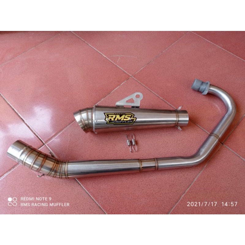 Knalpot RMS Muffler keong jumbo Megapro CB GL Tiger Vixion Satria fu leher paten Sarangan separo