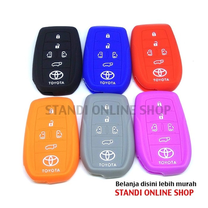 Kondom Kunci Silikon Remote Toyota All New Alphard Vellfire Abu-abu