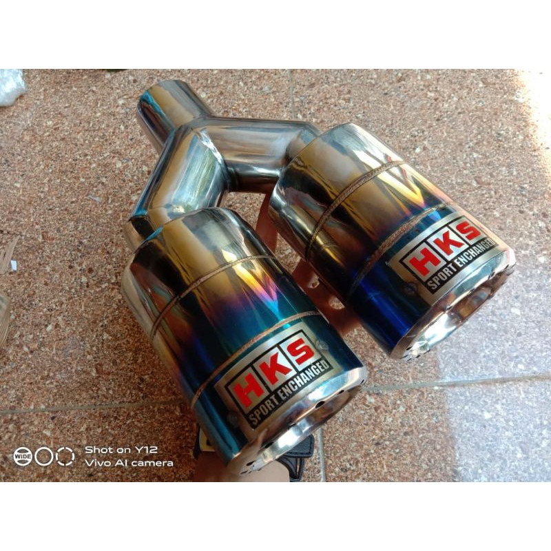 Knalpot mobil hks remus cabang