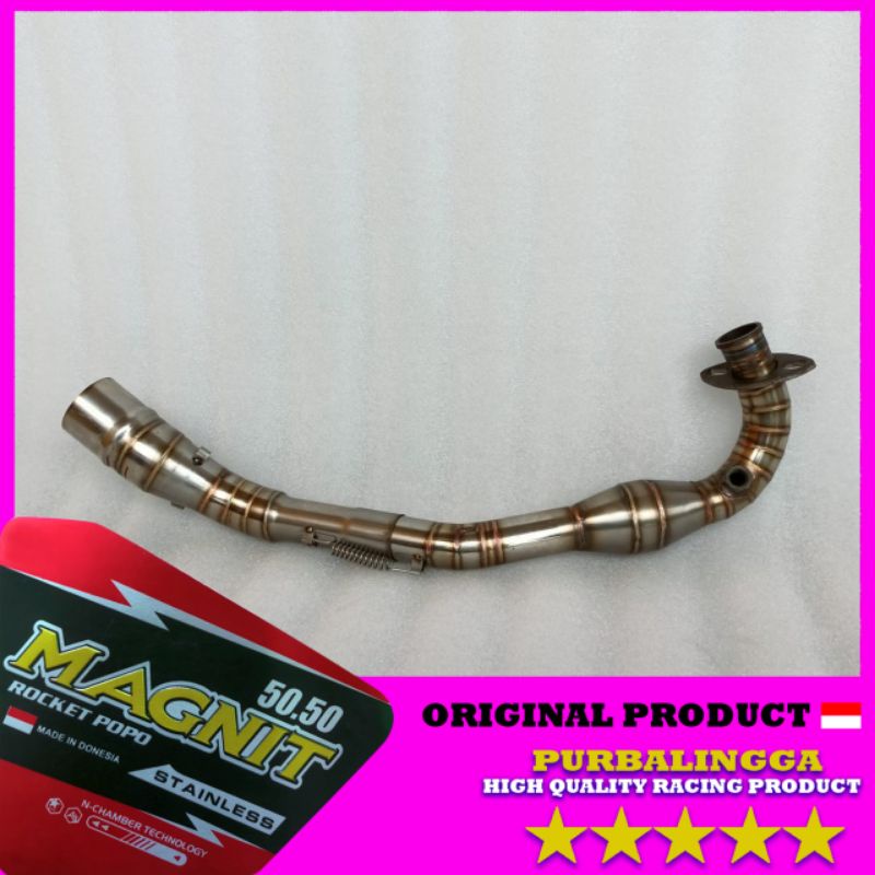 Pipa elbow Honda ADV 160 full cacing stainless / big elbow stainless 51mm