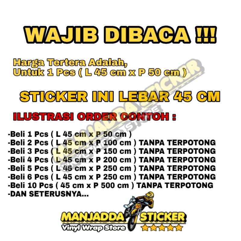 Stiker Skotlet Motor Warna Merah Doff Matte Kualitas Premium