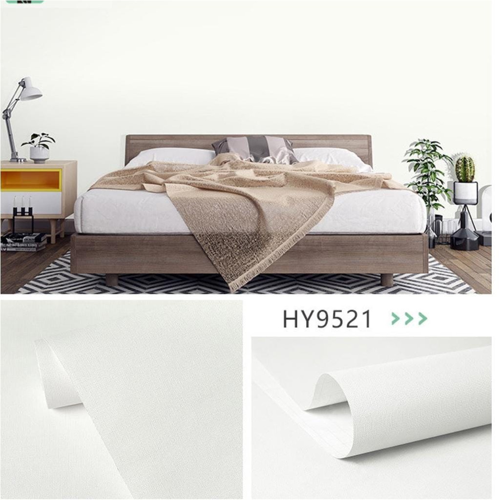 WALLPAPER DINDING 45CM X10M STIKER DINDING PASTEL PUTIH POLOS