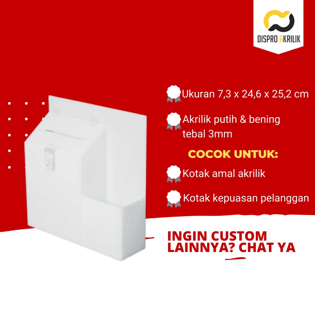 

Kotak saran KA 005 / kotak amal / kotak kepuasan pelanggan / custom kotak saran