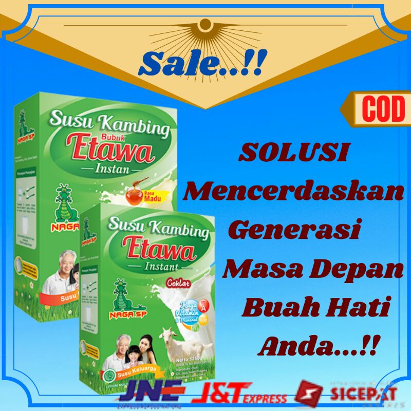 

Susu Kambing Etawa Naga SP 250g Minuman Bubuk Rasa Coklat Madu Sehat Segar Nikmat Murah Untuk Kesehatan Tubuh Anak Dan Dewasa