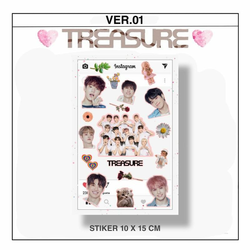 READY STOCK STIKER TREASURE : I LOVE YOU