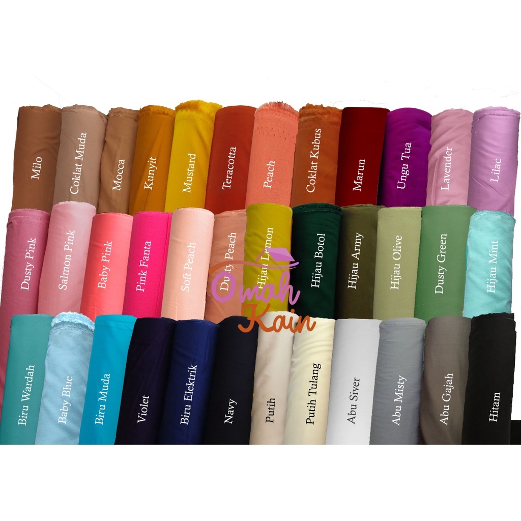 KAIN RAYON TWILL VISCOSE (100% rayon, jatuh, adem, tebal, lembut dan tidak berbulu) #omah kain-WARNA LAIN DIKATALOG
