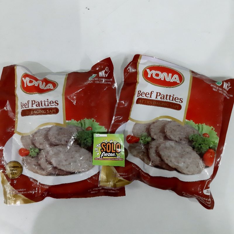 

yona beef patties 500g isi 10