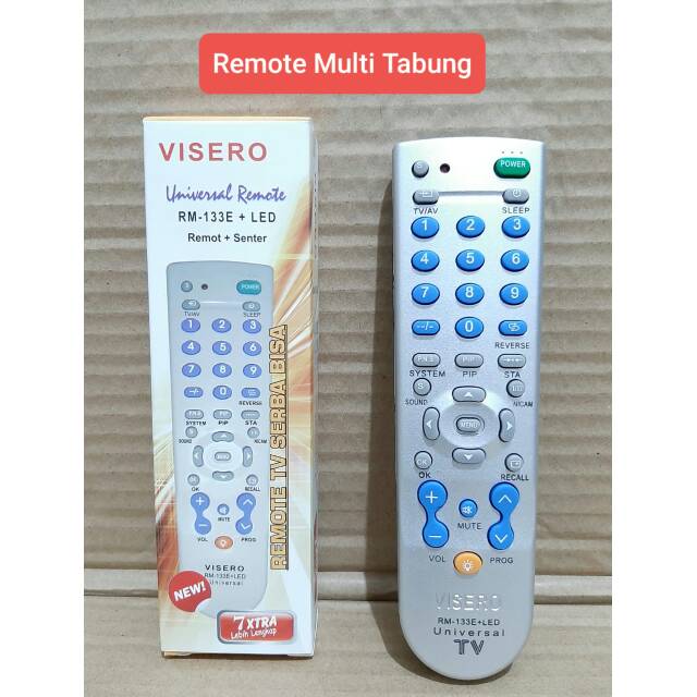 REMOT TV MULTI TABUNG / Remote Multi TV Tabung &amp; LCD (RM-133E) + LED / VISERO REMOT TV MULTI TABUNG