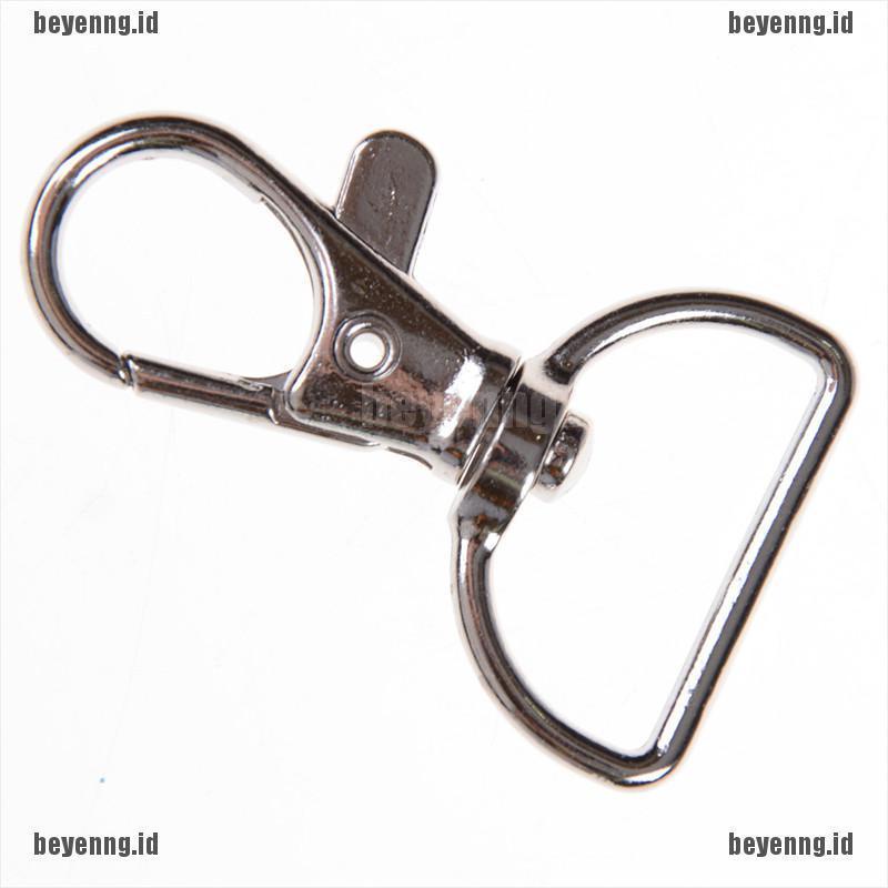 BEY 10pcs/set Silver Metal Lanyard Hook Swivel Snap Hooks Key Chain Clasp Clips
