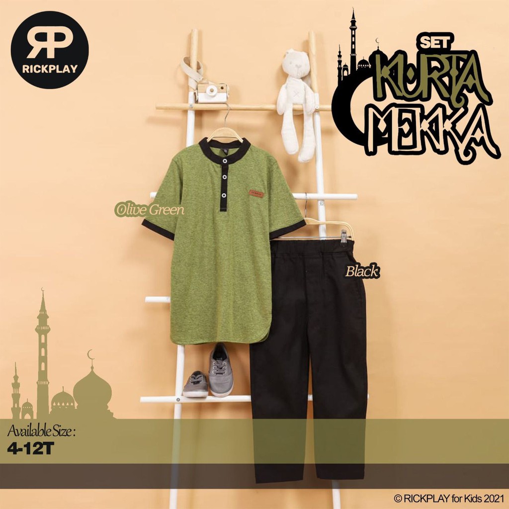 Set kurta chinos anak lakilaki threetone30s size 6T by RickPlay