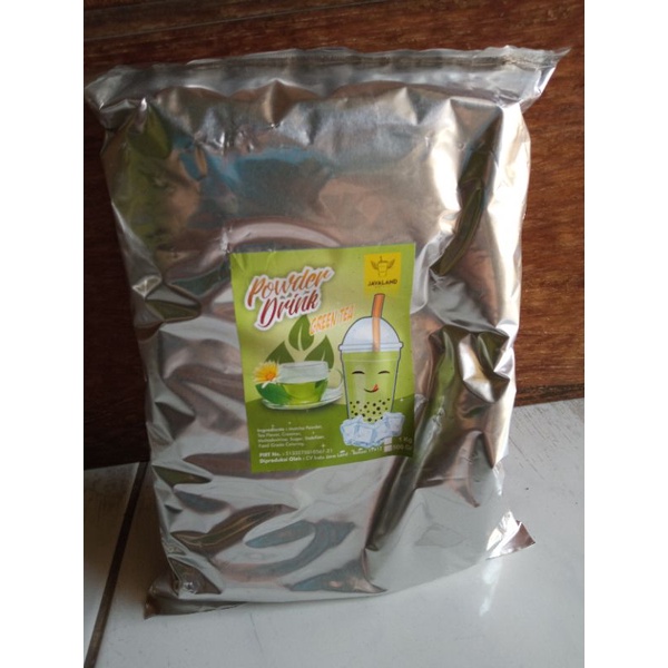 

bubuk minuman rasa green tea merk javaland kemasan 1kg