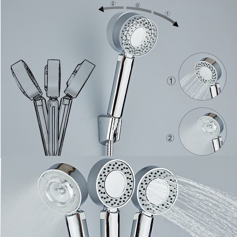 BAKALA Kepala Shower Mandi Double Sided Function Round Shower - BR ABU