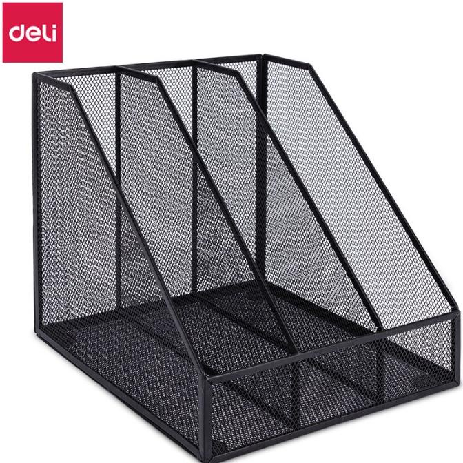 

[[COD]] Deli File Tray / Rak Box File Desk Organizer Metal 3 Sekat 78985 CUCI GUDANG Kode 571