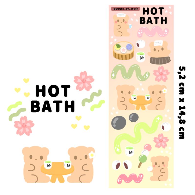 

(bubble_at_crush) hot bath stickers sheet kiss cut