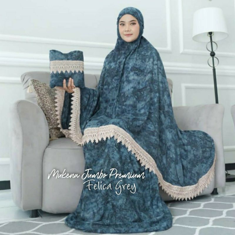 Mukena Wanita Rayon Jumbo Tebal Motif Kekinian