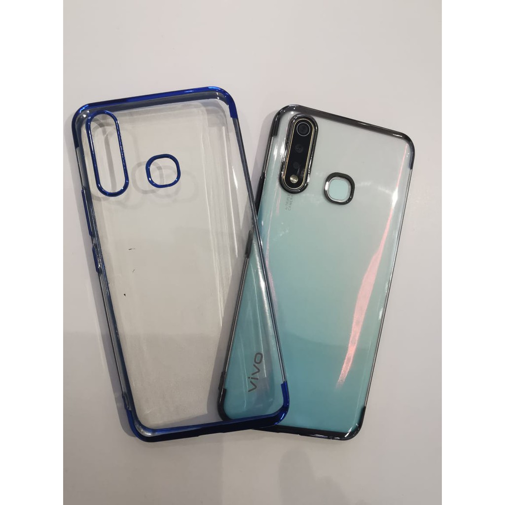 Vivo Y19 Soft Case Luxury Plating List Chrome