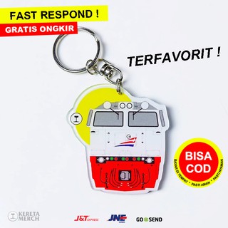 Jual Gantungan Kunci Akrilik Keychain Kereta Api Lokomotif Cc206 Ganci