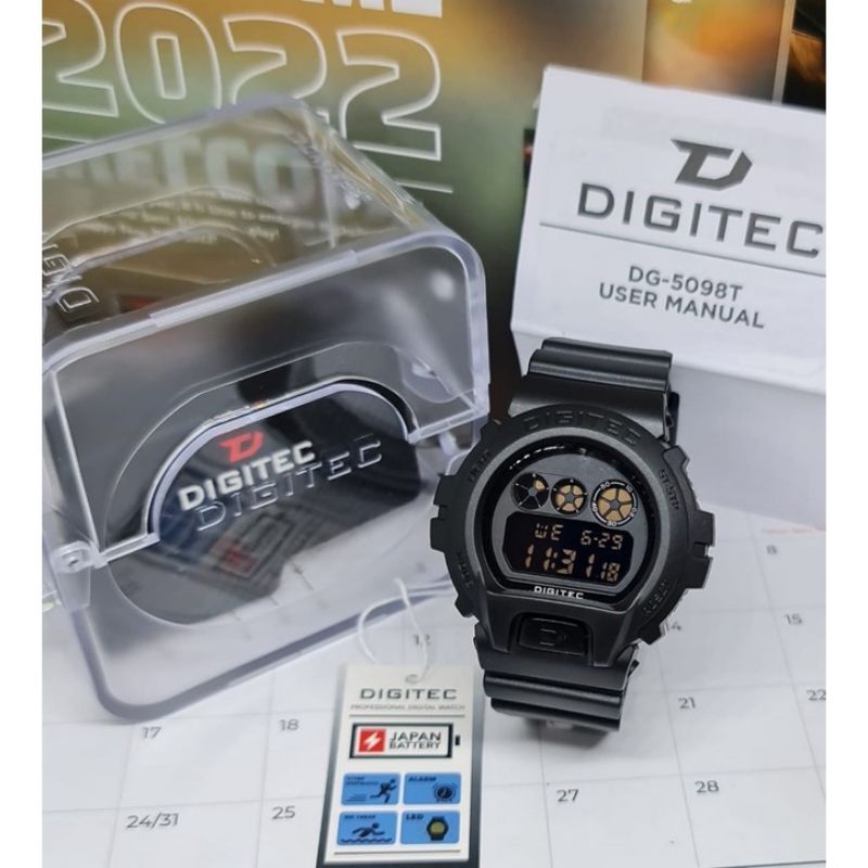 JAM TANGAN PRIA COWOK SPORTY DIGITEC 5098 DIGITAL WATCH ORIGINAL WATER RESIST