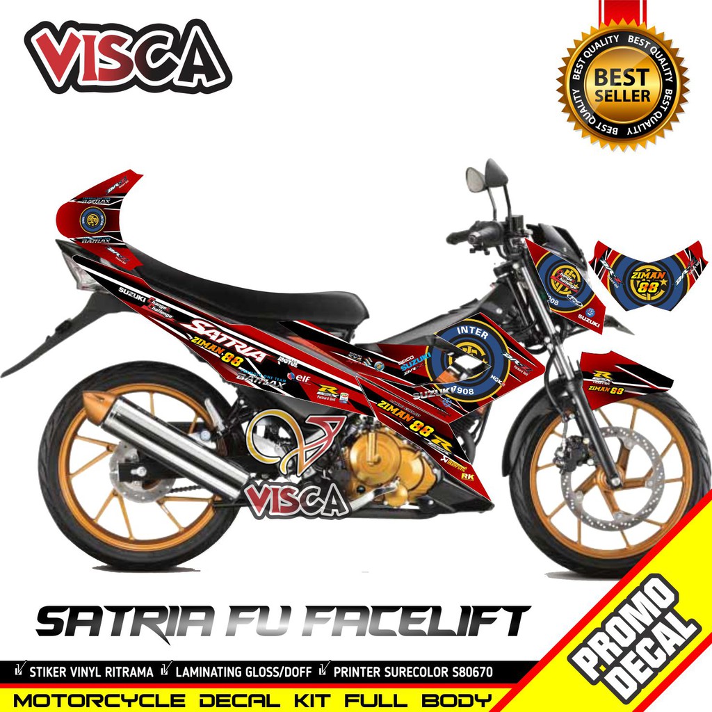 Decal Satria Fu Facelift 2014 Full Body Stiker Satria Fu Facelift 2014 Full Body Striping Satria Fu 