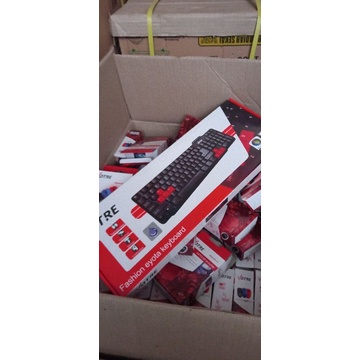 KEYBOARD USB VOTRE KB 2308 KB-2308 KB2308 ORIGINAL RED BLACK