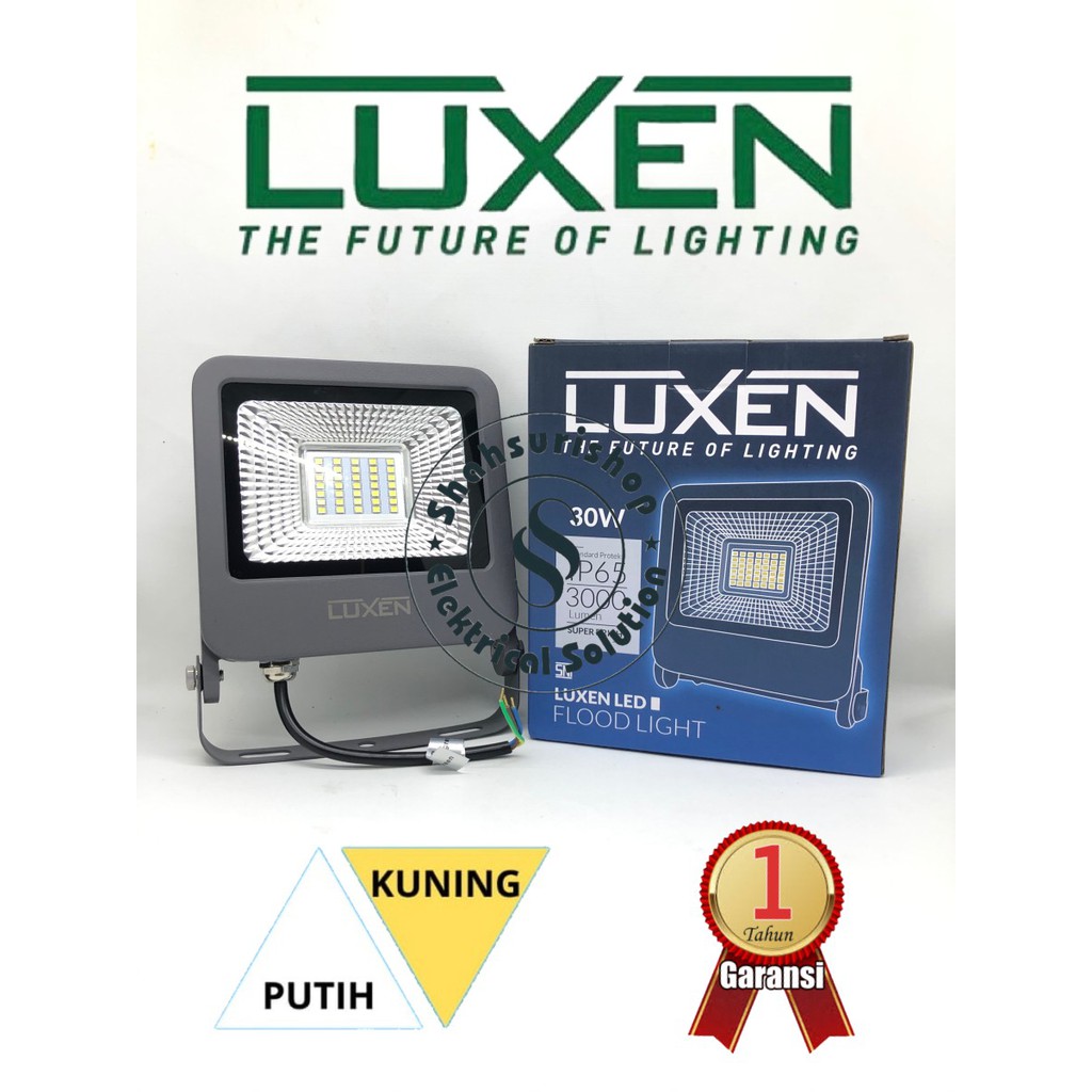 LAMPU SOROT LUXEN LED FLOOD LIGHT SLIM 30W 30 W WATT BERGARANSI