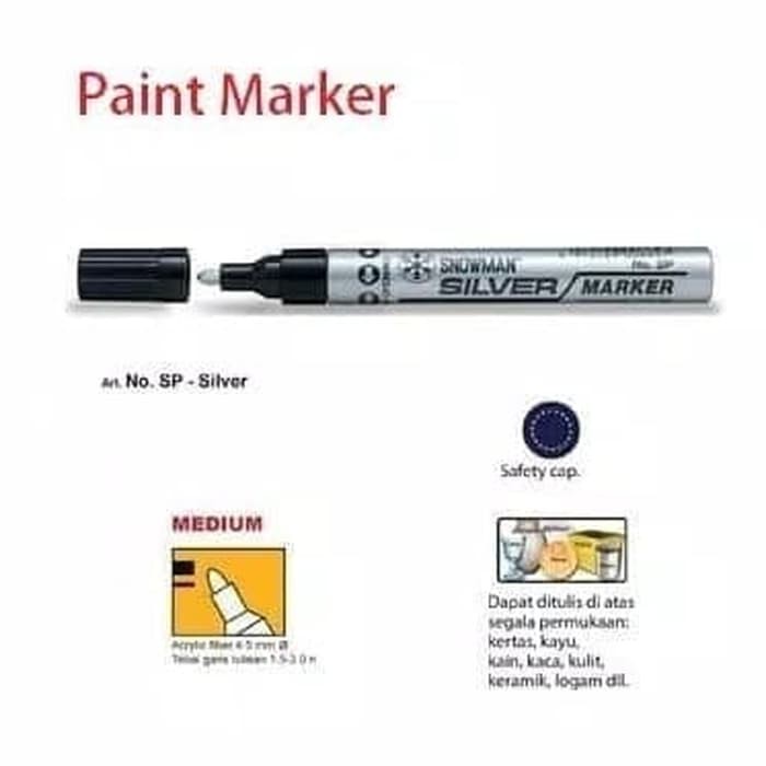 

spidol snowman paint marker silver
