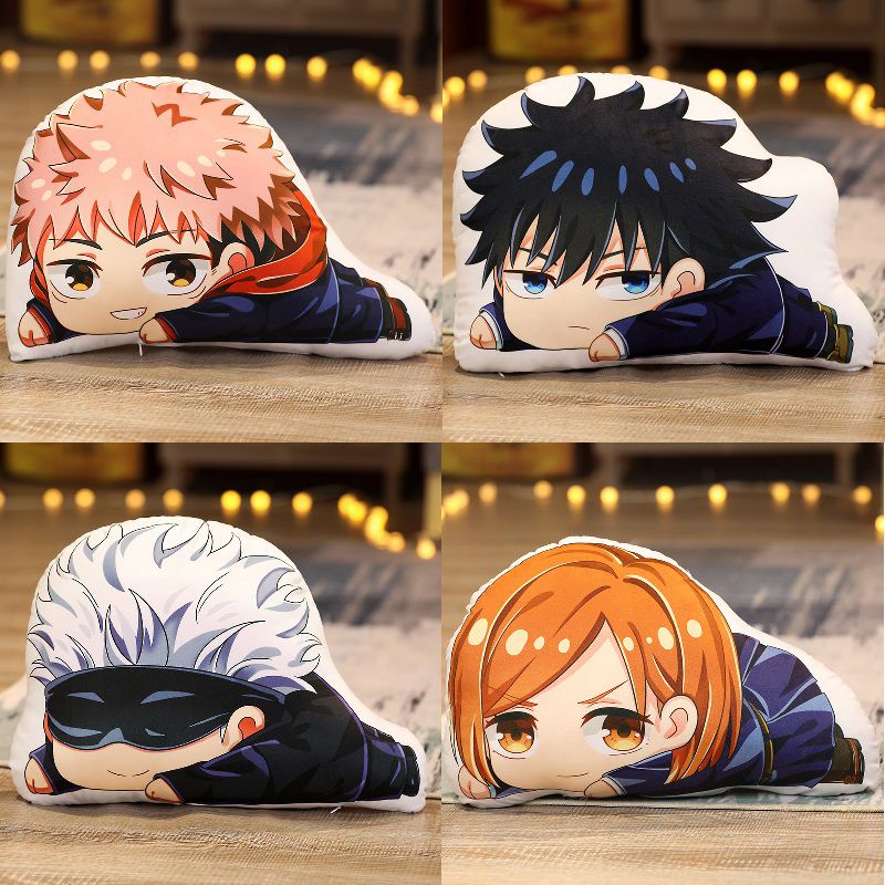 Jujutsu Cute Kaisen Anime Plushies Bantal Cushion Boneka Lembut Mainan Anak Hadiah